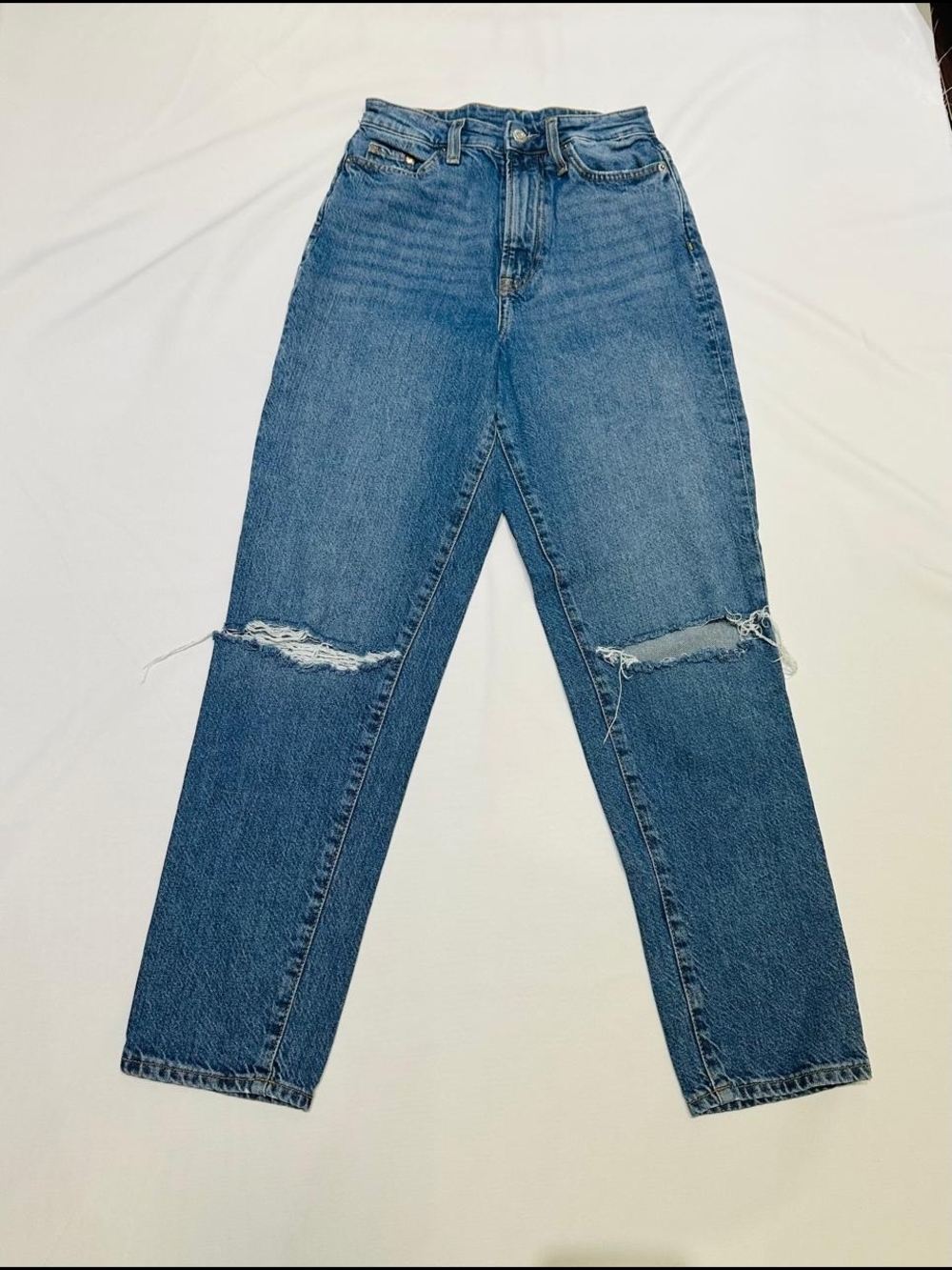 &DENIM Mom Jeans Ultra High Waist - Light Blue Youth